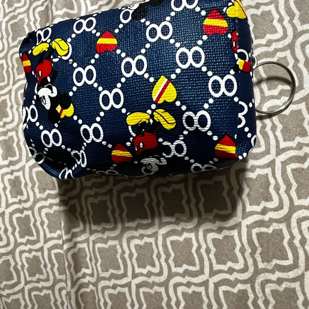 Disney Mickey Mouse Patterned wallet change purse with key ring